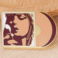 Poster Brooch Folklore Album Surroundings Metal Badge Pin