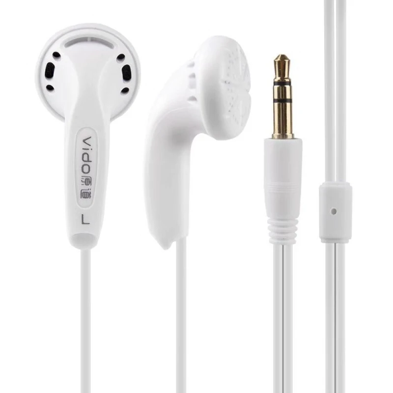 New Vido 3.5mm Wired Earphones Universal In-ear Headphones Soundtrack Subwoofer Stereo Headset Noise Cancelling Earbuds