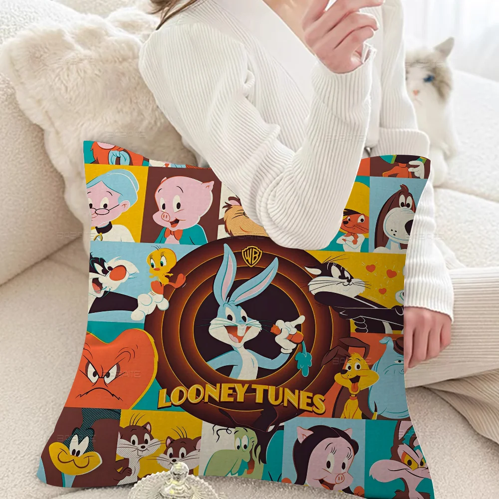 B-Bugs B-Bunny Rabbit Office Cushion Pillowcase Car Cushion Cover45X45CM Lumbar Pillowcase Sofa Pillowcover