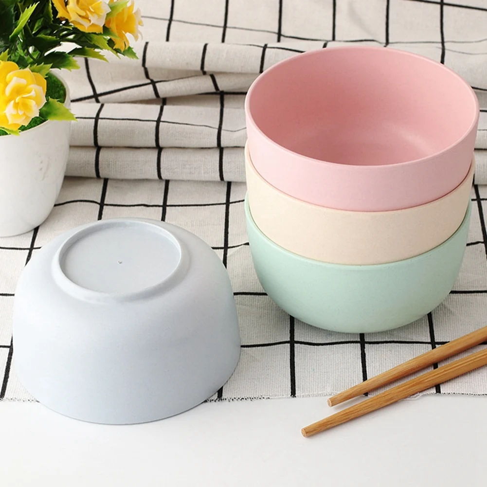 ABHU Bamboo Fiber Environmental Protection Food Bowl Children's Drop Resistant Supplementary Food Bowl Household Food Bowl