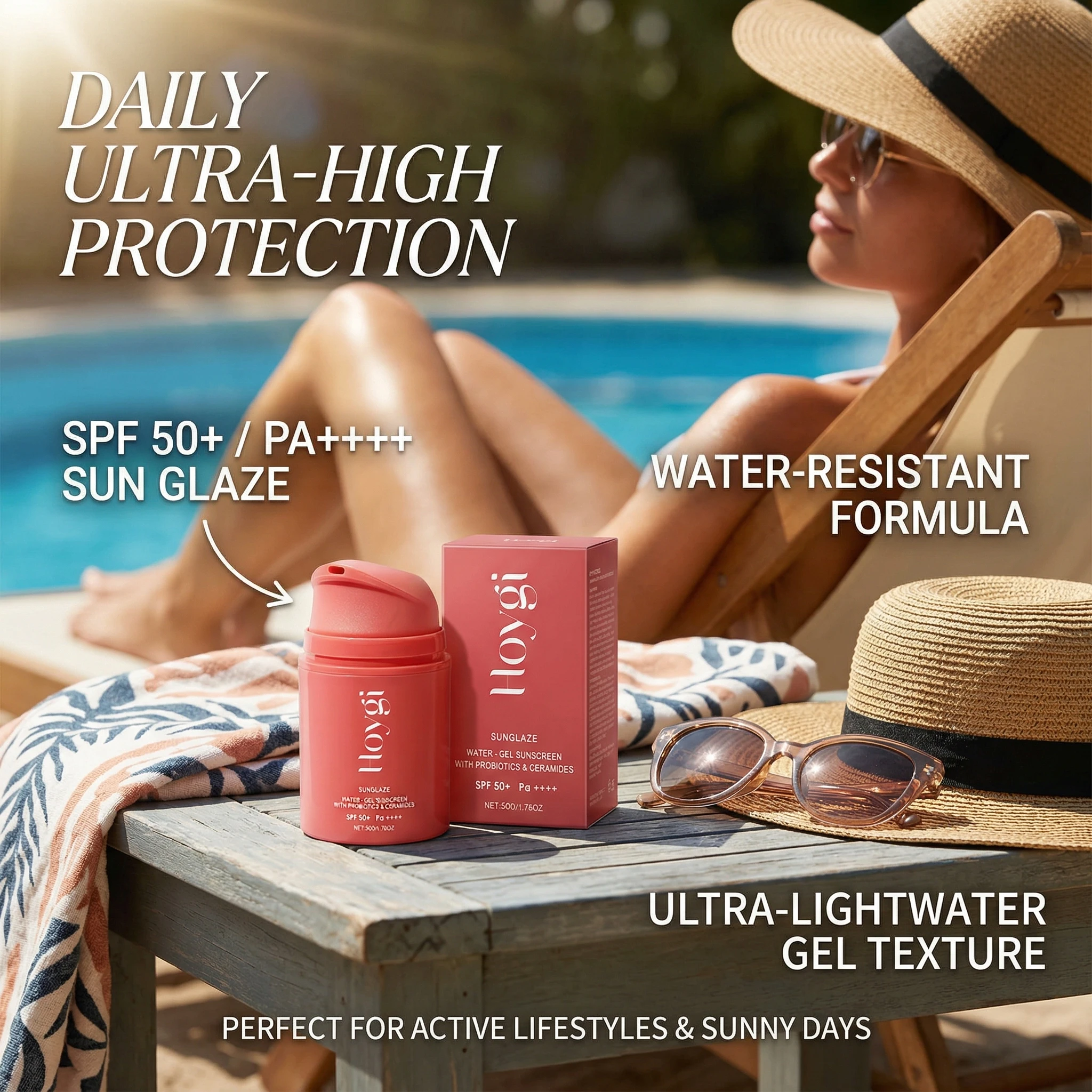 

Spf50+ Sunscreen for Face UV Defense Reduce Skin Sunburn Sweatproof Waterproof Lasting Moisturizing Essential for Commuting