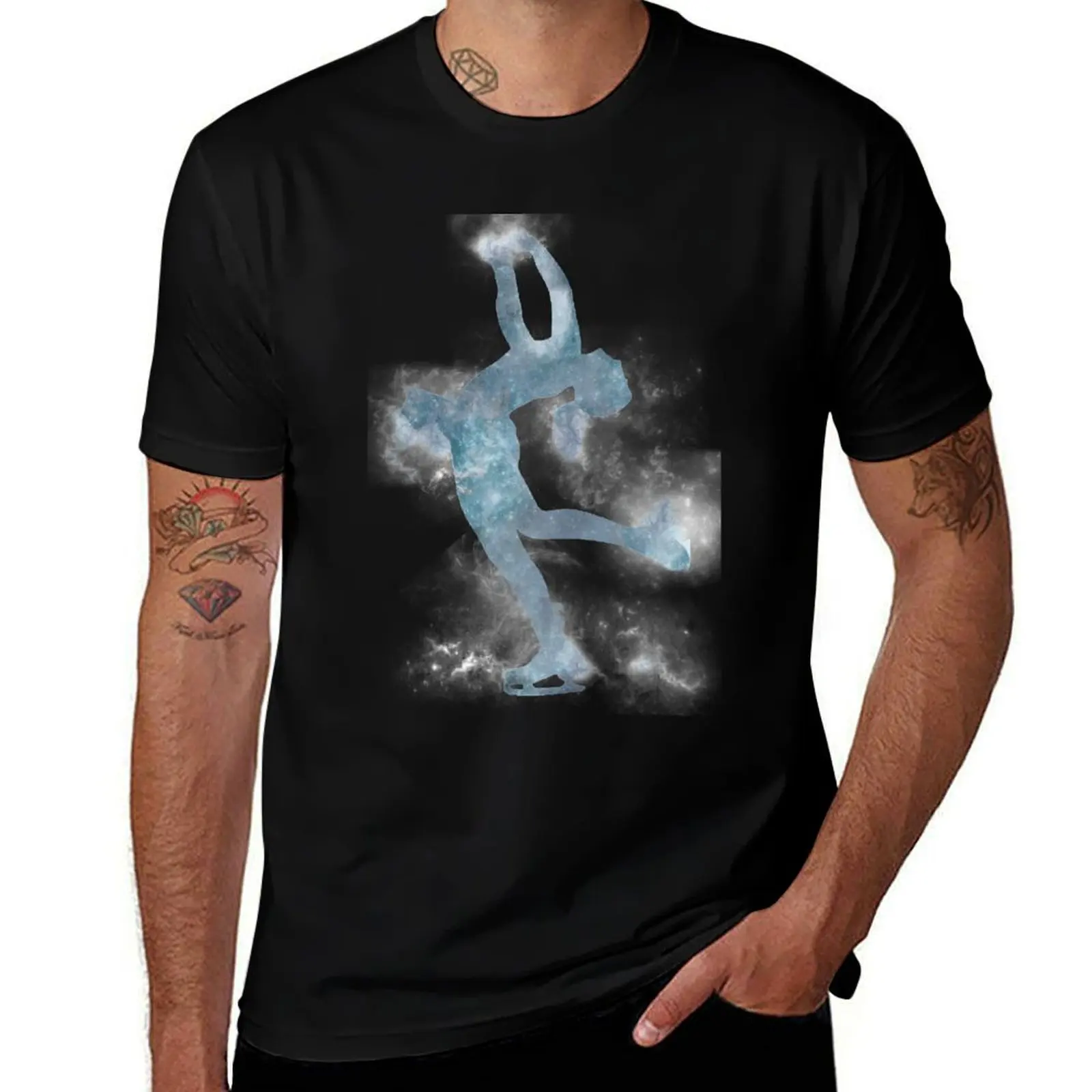 Ice Skater Nebula 2 T-Shirt Trendy Casual Short Sleeve Shirt