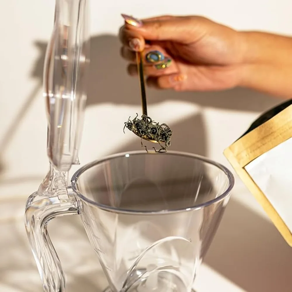 

Versatile 600ml Pour Over Coffee Dripper PC with Cup Mat Coffee Filter Cup Transparent Tea Infuser Living Rooom