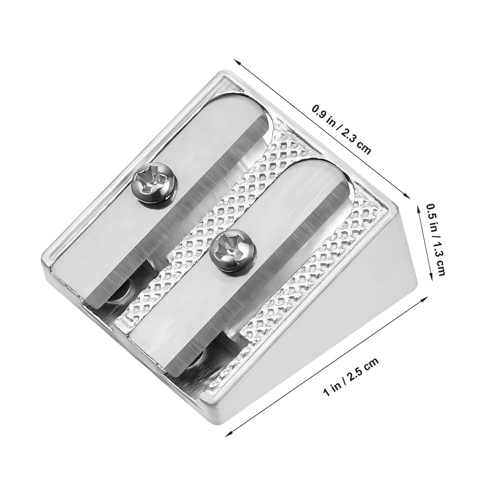 16Pcs Metal Pencil Sharpener, Dual-Hole Manual Sharpening Tool for Pencils Crayons Eyeliners – Bulk Pack