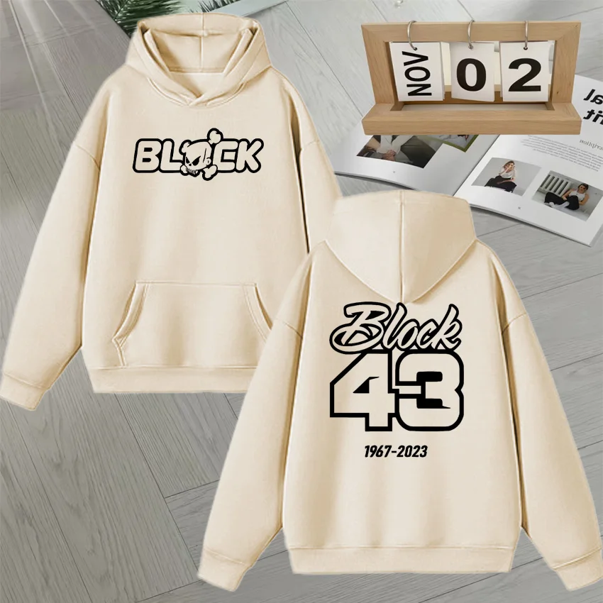 كين بلوك جرافيك مزدوج الوجهين طباعة هوديي الرجال النساء الصوف فضفاضة طويلة الأكمام البلوز للجنسين خمر الخريف الشتاء البلوفرات #5