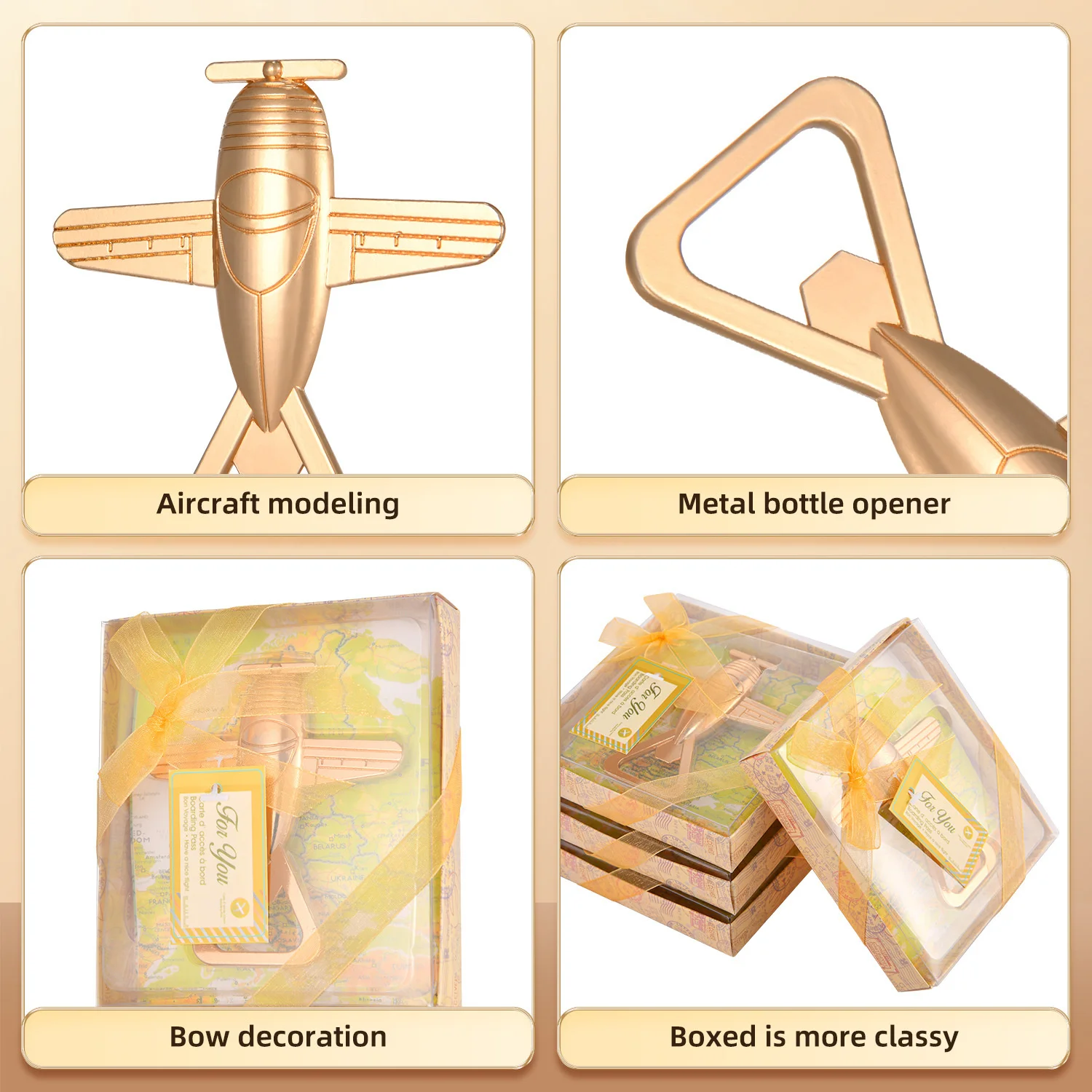 

50pcs Gift, Wedding Gift, Airplane Bottle Opener, Wedding Travel Party, Airplane Bottle Opener