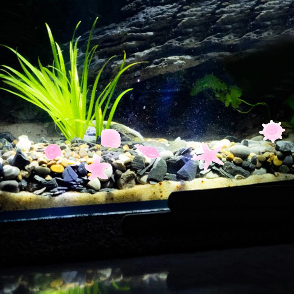100 Uds. De piedras emisoras de luz para acuario, carcasa de resina para pecera, rocas decorativas que brillan en la oscuridad, suministros de paisajismo para jardín a granel