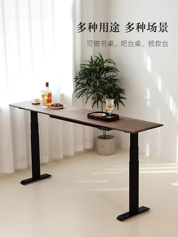 Solid wood electric lifting table Standing intelligent ultra-narrow 40cm tall bar counter