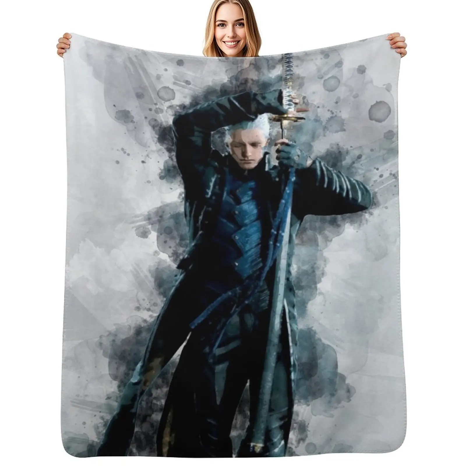 

DMC - Vergil watercolor Throw Blanket Easy Care Comfortable Blanket for Couch