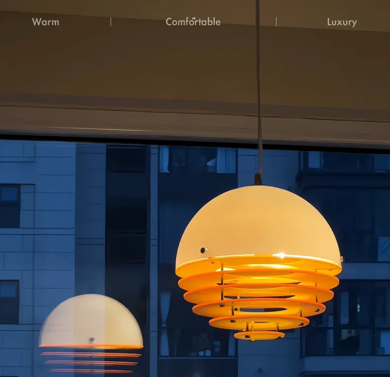 كريم ممفيس تركيبات الإضاءة غروب الشمس البرتقالي الثريا باوهاوس منصة مشروبات خليج نافذة بهو الفرنسية ضوء جو القرون الوسطى