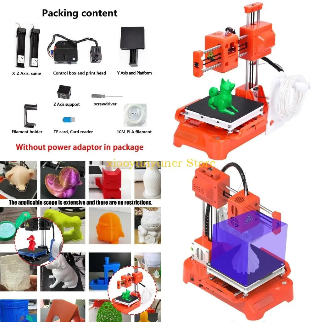 

P9JB User Friendly Mini 3D Printer Compatible for 1.75mm Filaments Types Printers Auto Slicing Function Quiet Printing