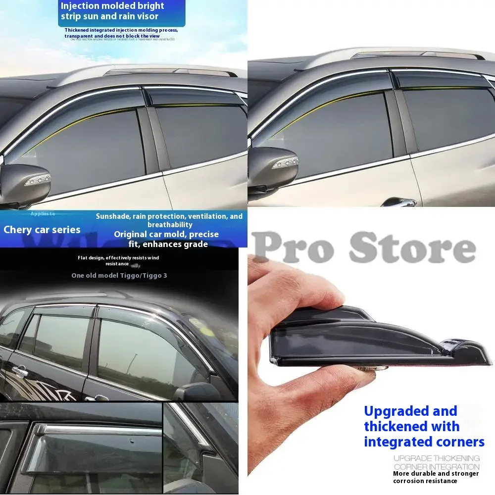 

1 set Plastic Rain Deflectors for Chery Tiggo 3 5 3X 5X 7 8 Weilin V5 X5
