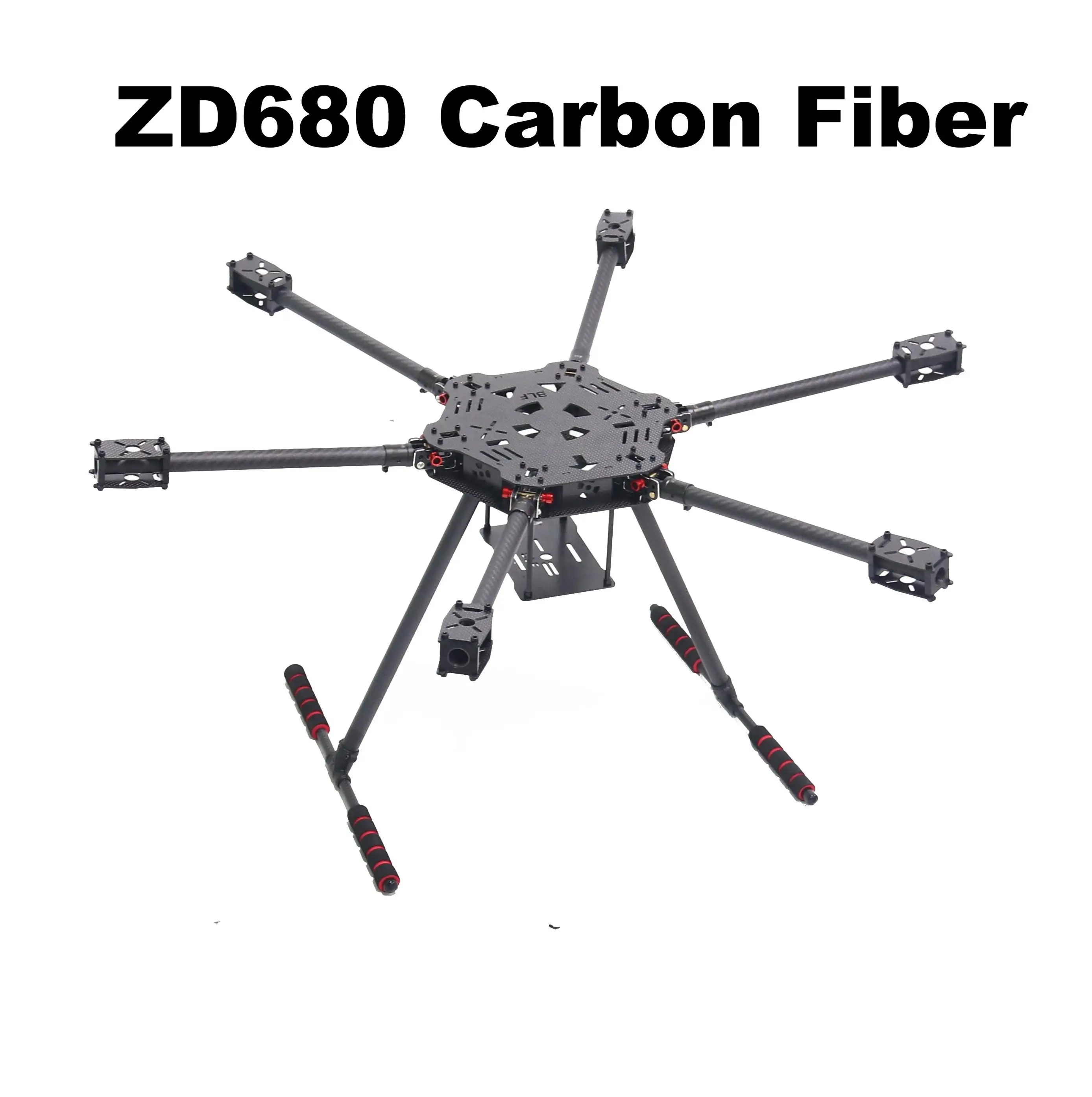 Angeltoy F680 Full Carbon Fiber ZD 680 Hexa-Rotor Frame Foldable Arm Hexacopter Frame Kit with Unflodable Landing Gear for FPV