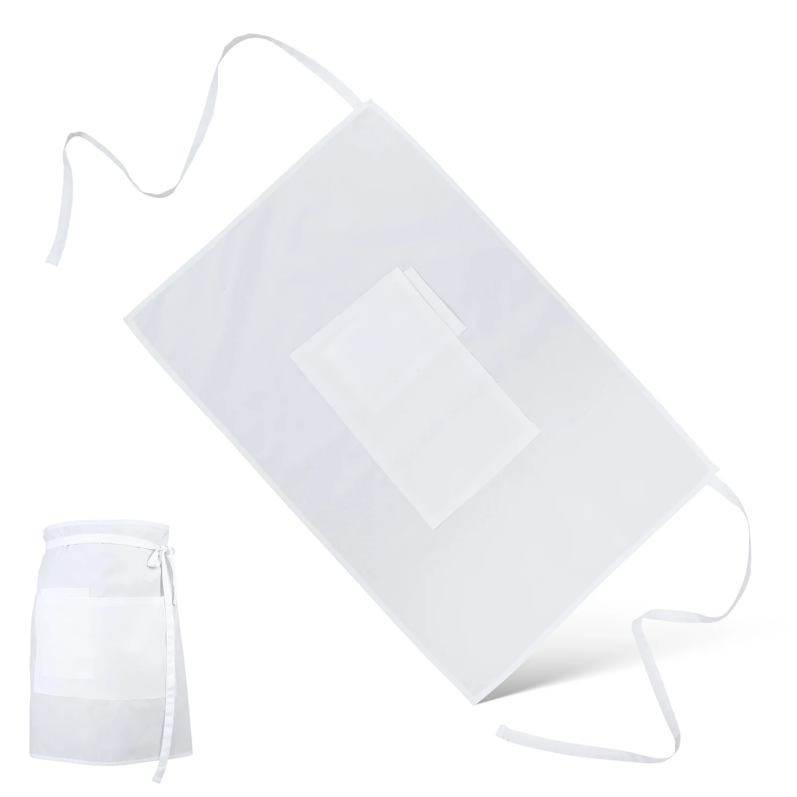 

Apron Chef Apron Girl Restaurant Server White BBQ Bartender Cook Waiter Waiter Maid Pocket Woman Baker Kitchen