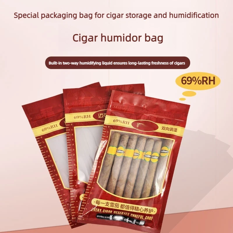 

Cigar Humidity Bag Two-Way Moisturizing, Preserves Freshness with 69%RH Control
