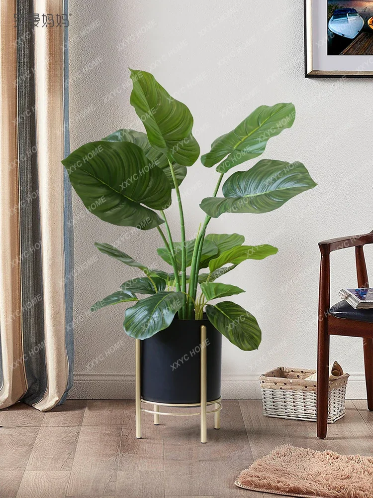 Nordic Style Simulation Plant Watermelon Leaf Small Pot Plant Decoration Living Room Interior