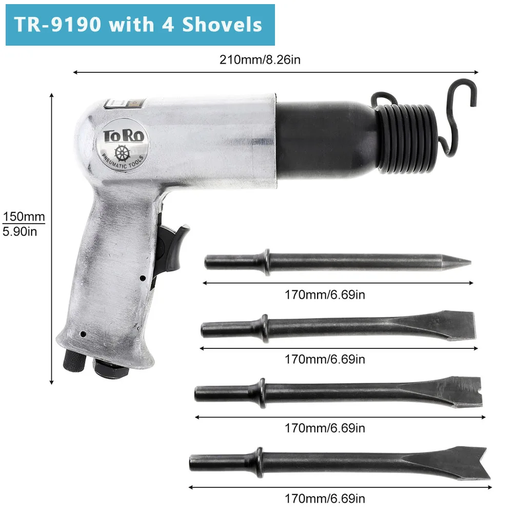 TORO 9150/9190 воздушные лопаты профессиональный пневматический молоток ручной пистолет маленькие газовые долота для удаления ржавчины режущие