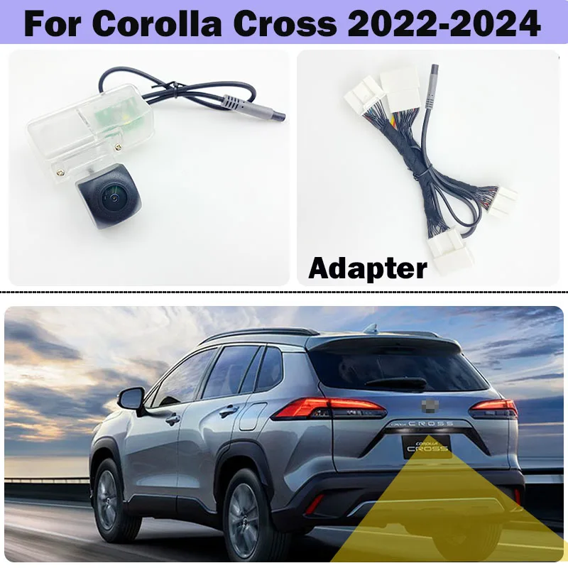 

Car Rear View Reverse Camera for Toyota Corolla Cross 2022 - 2024 OEM Radio 10.25 inch Screen Data Dynamic Trajectory