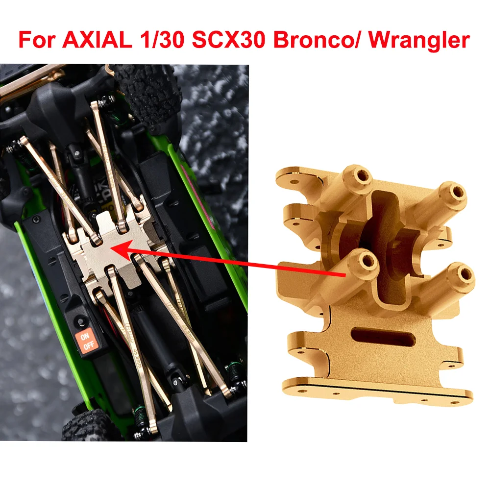 

For AXIAL 1/30 SCX30 Bronco/ Wrangler Brass Center Differential Housing Bottom Plate SCX30/38X AXI-3311 Accessories