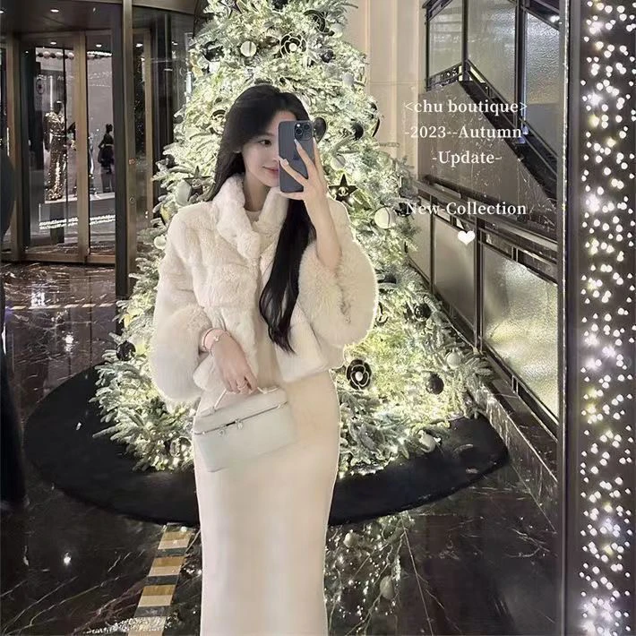 Casaco de Inverno  Novo Estilo com Mangas de Pelúcia ssas e Quentes, Proteção Ambiental para Mulheres Jovens, Estilo de...