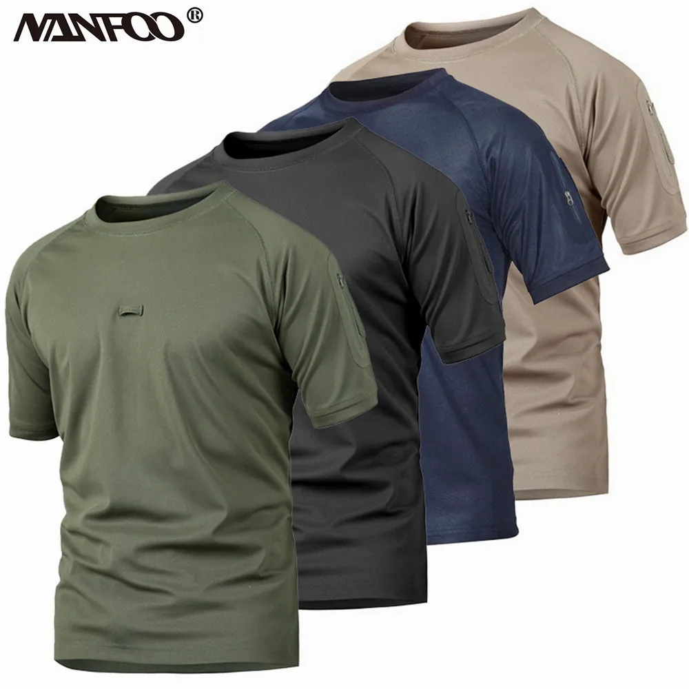 

Men's Camouflage Trainning Shirt O-Neck Short-Sleeved Summer's Shirt Anti-Sweat Quick Drying Sports Cycling Sweatproof T-Shirt