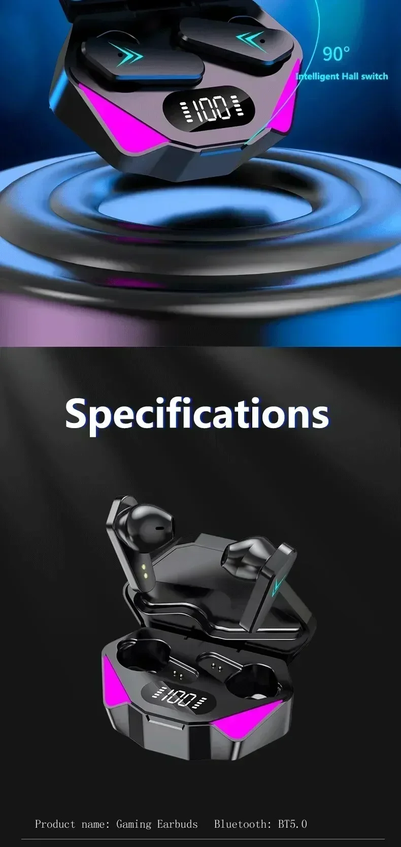 X15 Tws Wireless Bluetooth Headphones With Low Latency Gaming Mode_voghion.com
