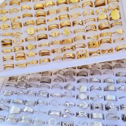 10pcs/lot Fashion Multi-style Mixed Stainless Steel Open End Rings Women Vintage Adjustable Jewelry Factory Wholesale