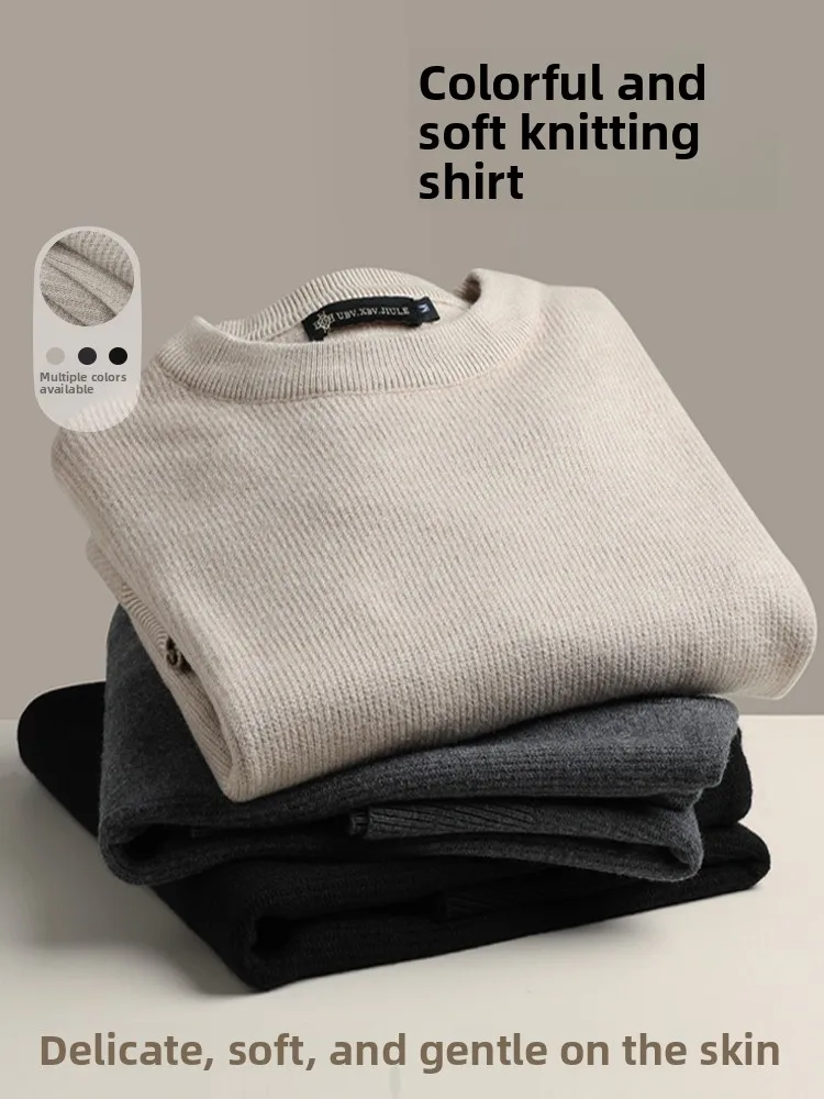 

Мужской теплый свитер Slim Fit: новая коллекция осень-зима, повседневный деловой стиль, трикотажная кофта, городской шик, длинный рукав