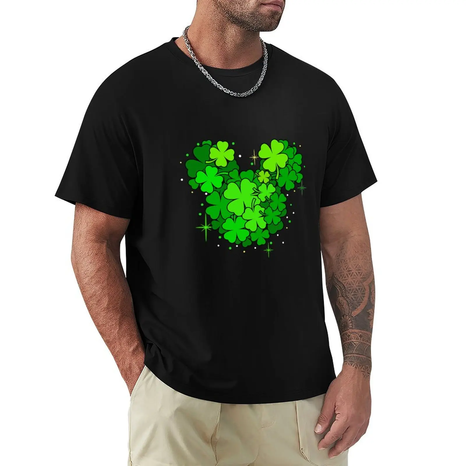

Happy St Patricks Day Mickeymouse T-Shirt hippie clothes vintage anime shirt shirts men