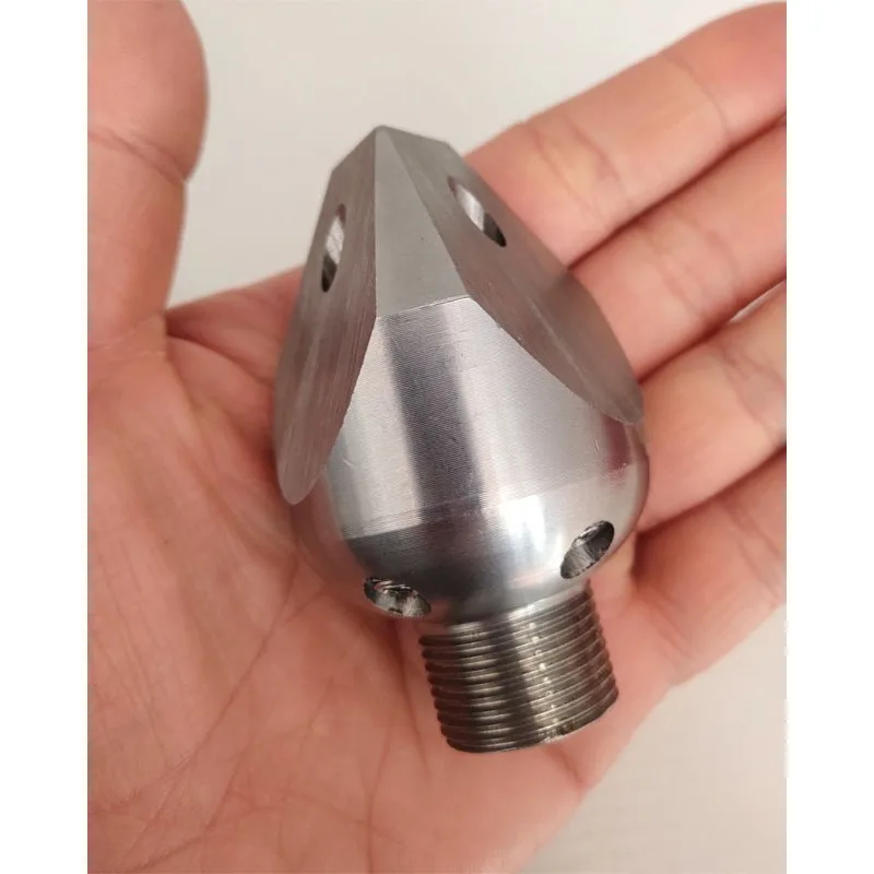 M22 Small Puncture High Pressure Dredging Sewage Pipeline Mud Cleaning Nozzle Locomotive Accessories Stainless Steel