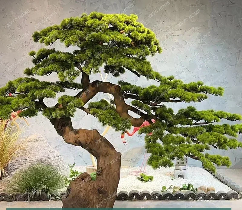 Artificial Pine Tree Welcome Pine Bonsai Fake Trees Sales Office Stairs Indoor Greenery Decorative Landscaping