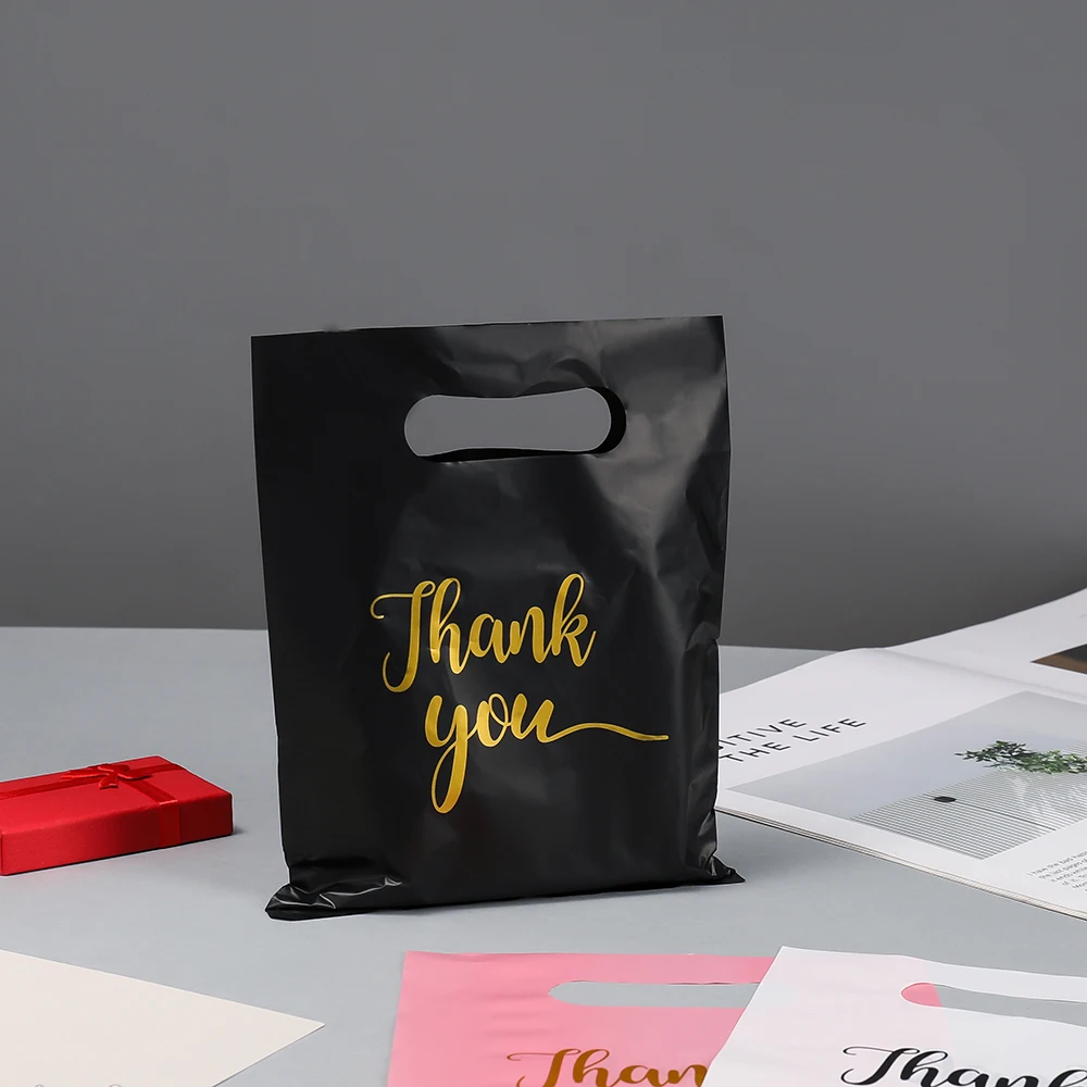 

20Pcs/lot Thank You Gift Bags Wedding Birthday Guest Gift Wrap Plastic DIY Jewelry Bags Small Business Candy Packaging