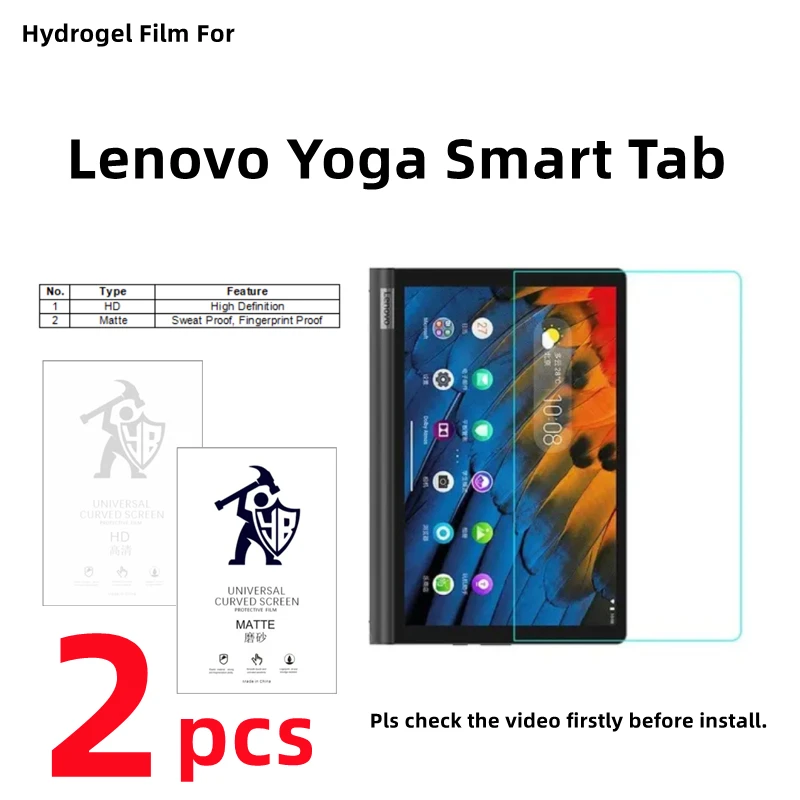 

2pcs HD Hydrogel Film For Lenovo Yoga Smart Tab Matte Screen Protector For Lenovo Yoga Smart Tab Clear/Frosted Full Cover Film