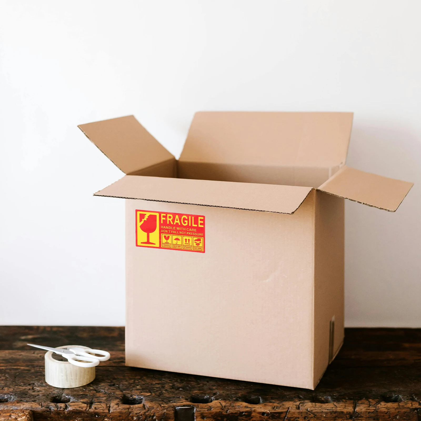 

300 Pcs Stickers Fragile Logo Label Package Labels Adhesive Shipping Goods Carton for Caution Heavy