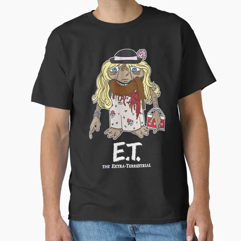 

E.T. Gerty Dress Up Retro 80s Alien Movie The Extra-Terrestrial Sci fi Gift T shirt Large size Tops Graphic Print Clothes
