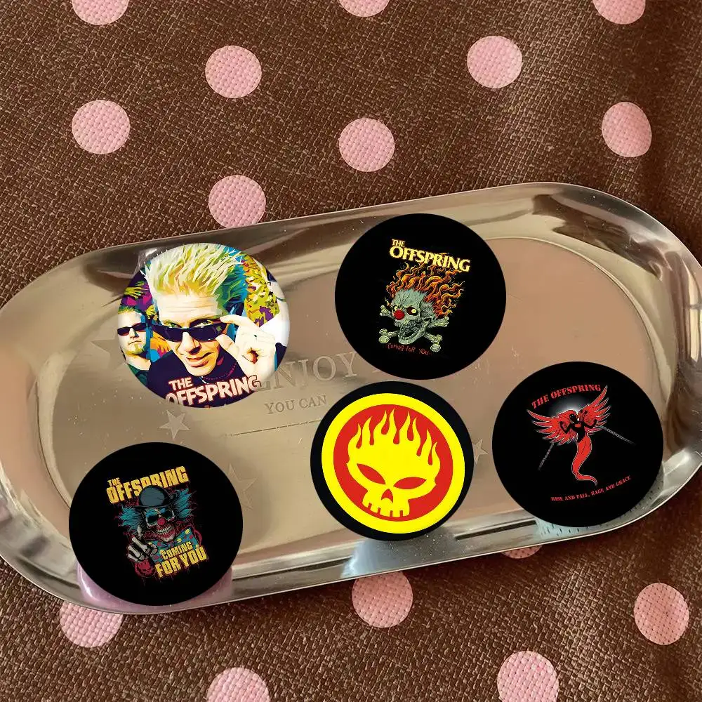 Rock T-The Offspring Round Badge Creative Brooch Clothing Backpack Accessories Lapel Pin