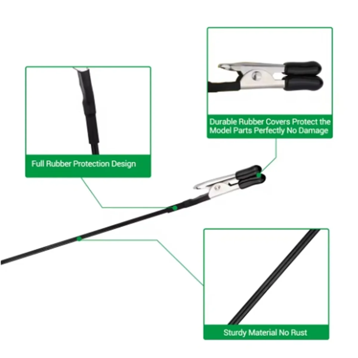 Painting Stand Base Holder and Alligator Clip Sticks Set with Rubber Tips Modeling Tools Airbrush Spray,Hobby Card