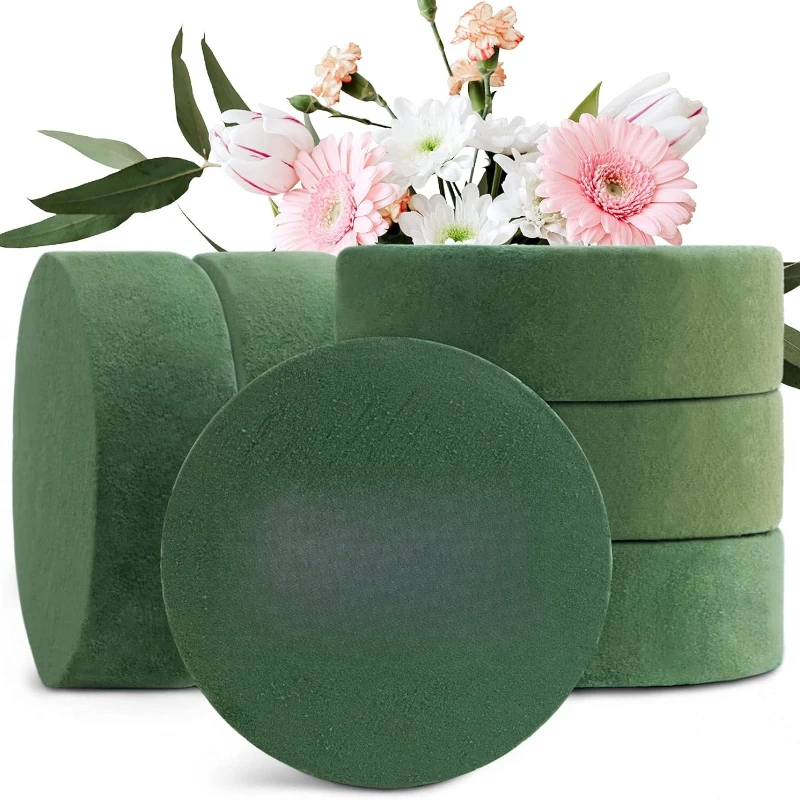 

6.5inch Round Flower Mud Block Wedding Party Floral Art Flower Shop Decoration Supplies High Density Flower Arrangement Material