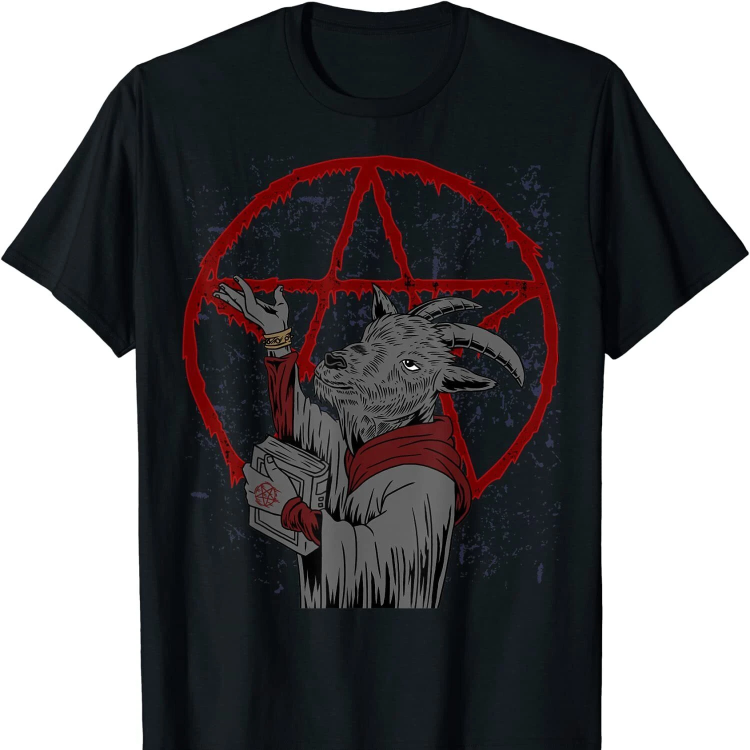 

Demon Baphomet Devil Goat Goth Lucifer 666 Satanic Pentagram T Shirt New 100% Cotton Short Sleeve O-Neck T-shirt Casual Mens Top