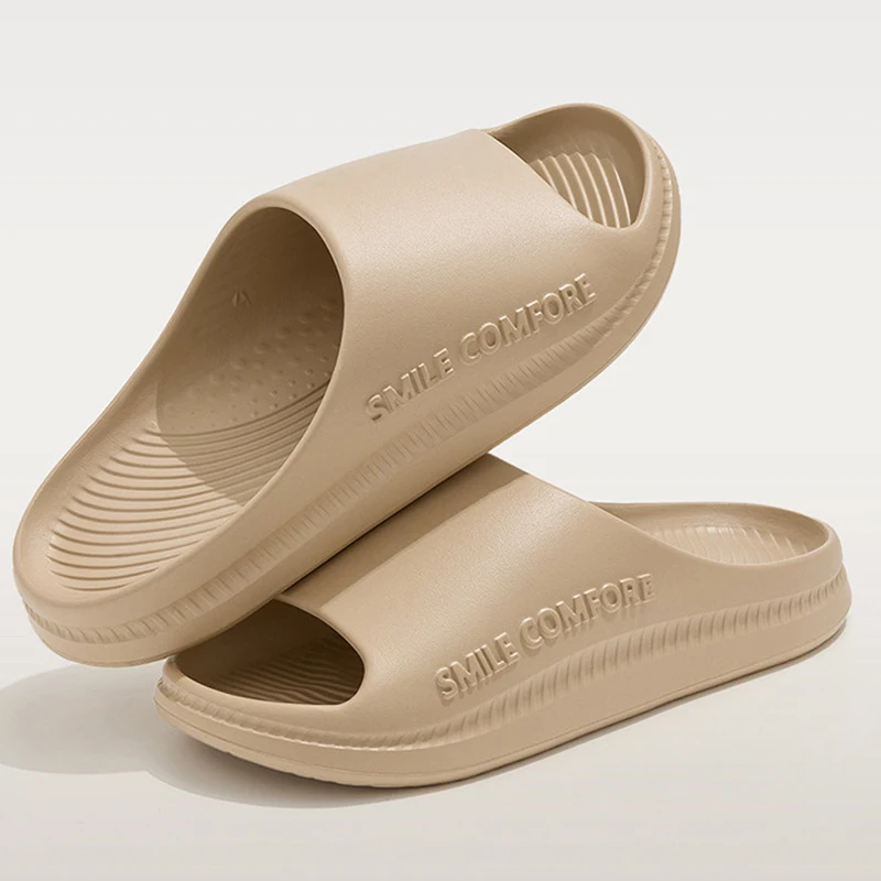 

Letter Printing Couple Summer Slippers Women Eva Anti Slip Bathroom Home Slippers Woman Outdoor Soft Thick Sole Cloud Slides