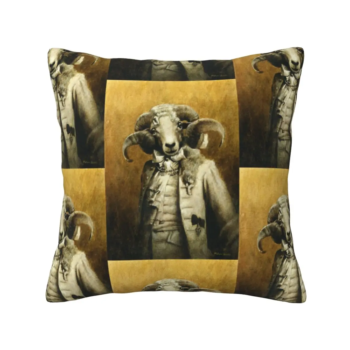 Rococo Ram polyester Sleeping pillows Drop Shipping printed 20x20in seat cushion