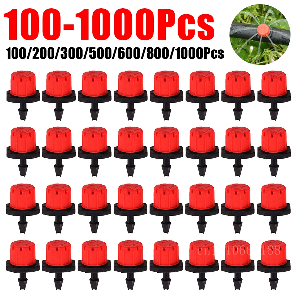 100-1000Pcs 8 Hole Adjustable Irrigation Dripper Sprinkler Emitter Dripper Micro Drip Irrigation Sprinkler for Watering System