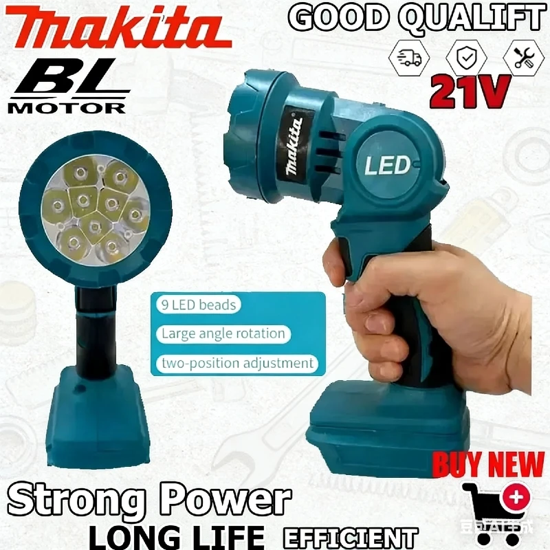 マキタコードレス-led-ワークライト充電式懐中電灯電動工具屋内屋外夜間サーチライトツール-18v-バッテリー用