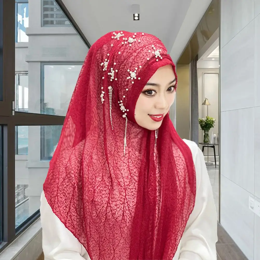 2024 Adults or big girls medium size 70*180cm pray hijab muslim hijab scarf islamic headscarf hat amira pull on headwrap