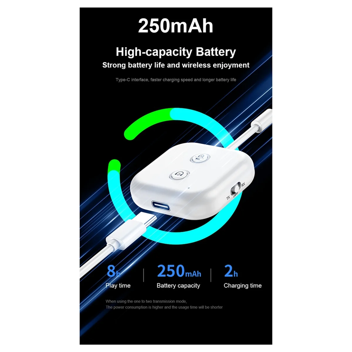 

Портативный аудиоадаптер Bluetooth 5.3, HIFI стерео с микрофоном, 2 в 1, наушники с передачей от 1 до 2, динамик для ПК, ТВ