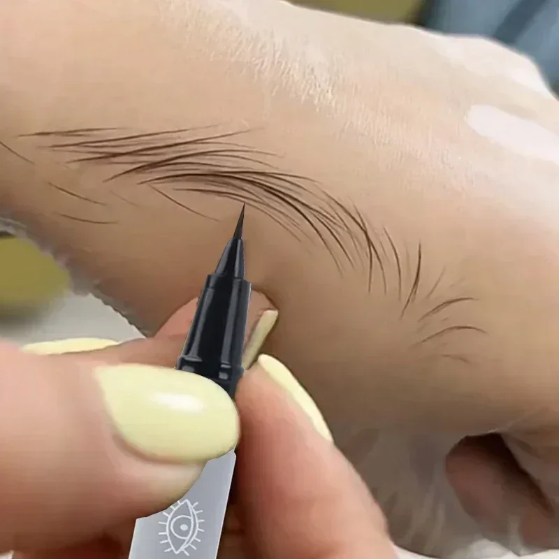 Wasserflüssiger Augenbrauenstift, wasserdicht, langlebig, kein Ausblühen, Eyeliner, liegender Seidenraupe, ultrafeiner Augenbrauen-Tattoo-Stift, Make-up