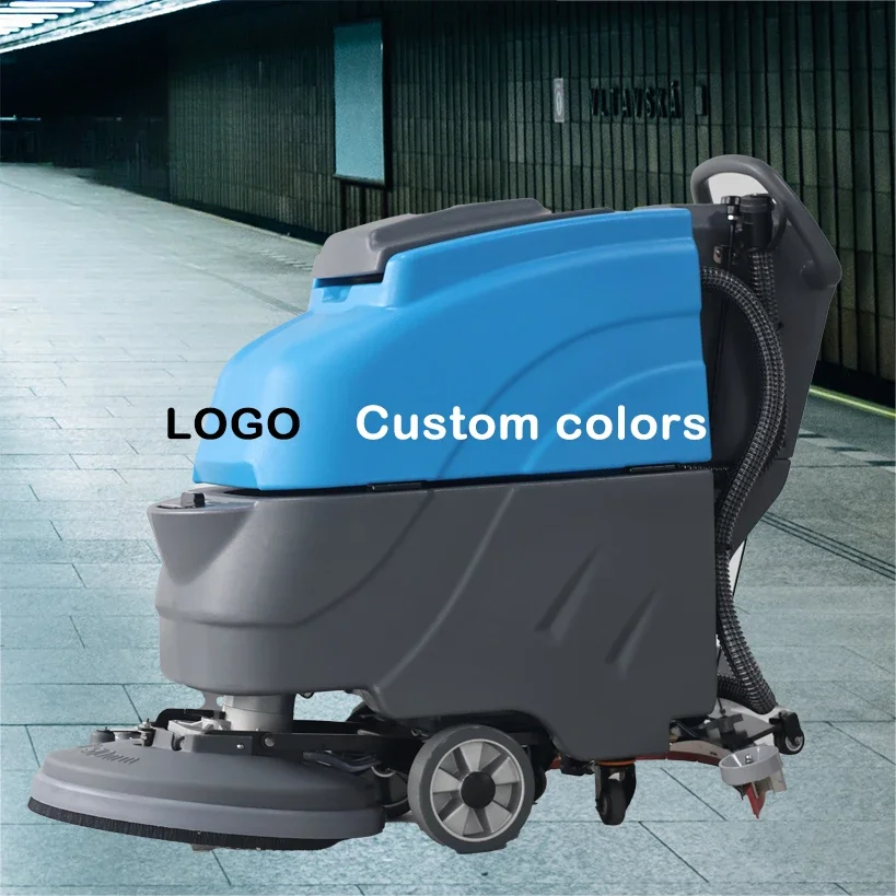 JX60 Best Price Custom Industrial Floor Scrubber Battery Walk-behind Clean  Machine with CE