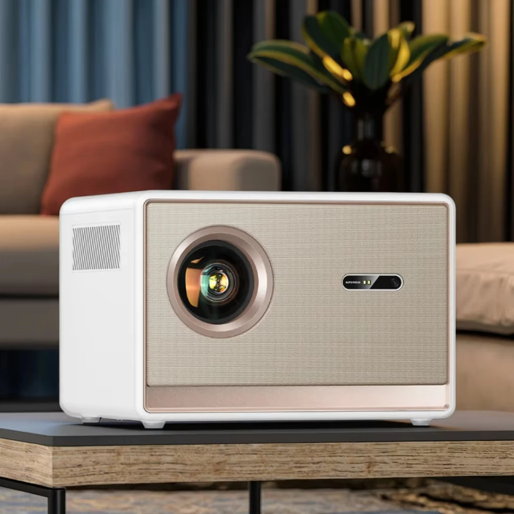 

Nordic Style 1000 ANSI Lumens LCD 1080P Projector T5 Portable Home Fabric 4K Projectors With Professional Bass Speaker
