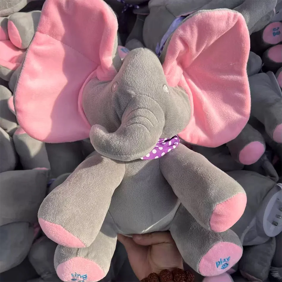 

Animated Elephant Toys Plush Singing Elephant with Ears Moving Electric Plush Toy Cute Elephant Stuffed Animal Toy for Baby Gift