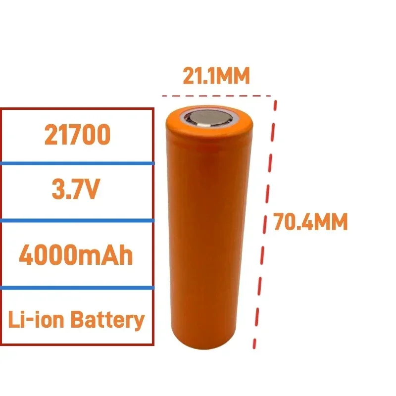 Nowy oryginalny skórzany akumulator litowo-jonowy 21700 NCR21700T 4000 mAh 3,7 V 30A akumulator o wysokim rozładowywie i wysokim zużyciu energii